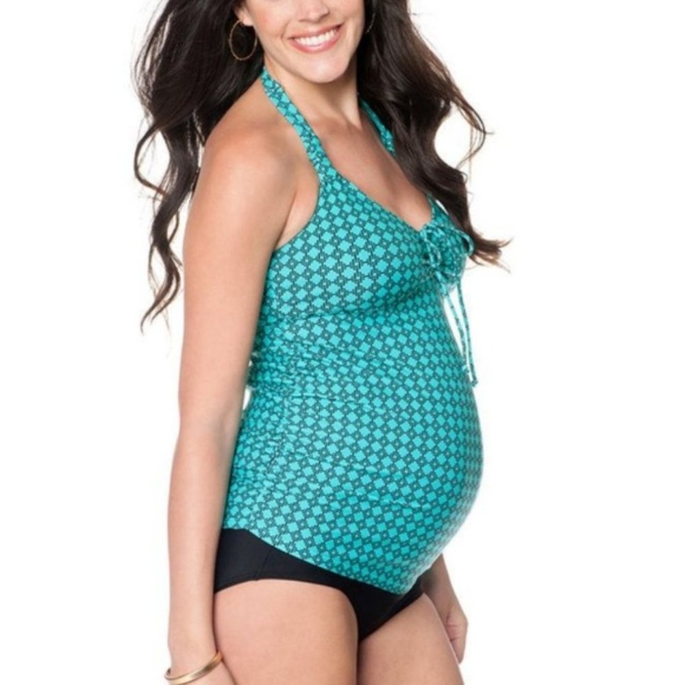 Beach Bump by Motherhood Maternity Swim Tank XL